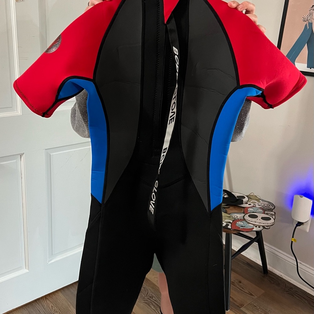 Body Glove Kids Red, Black, and Blue One Piece Wetsuit